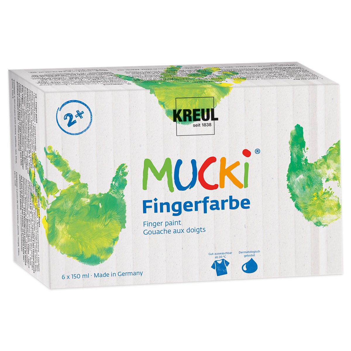 MUCKI Fingermalfarben-Set 6 Farben à 150ml