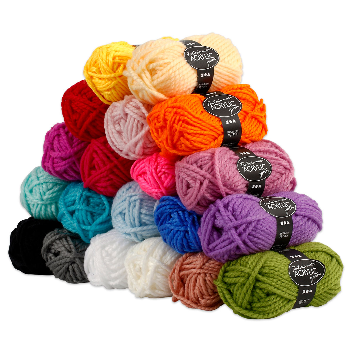 Fantasia Acryl-Wolle Sortiment 20 Farben à 50g
