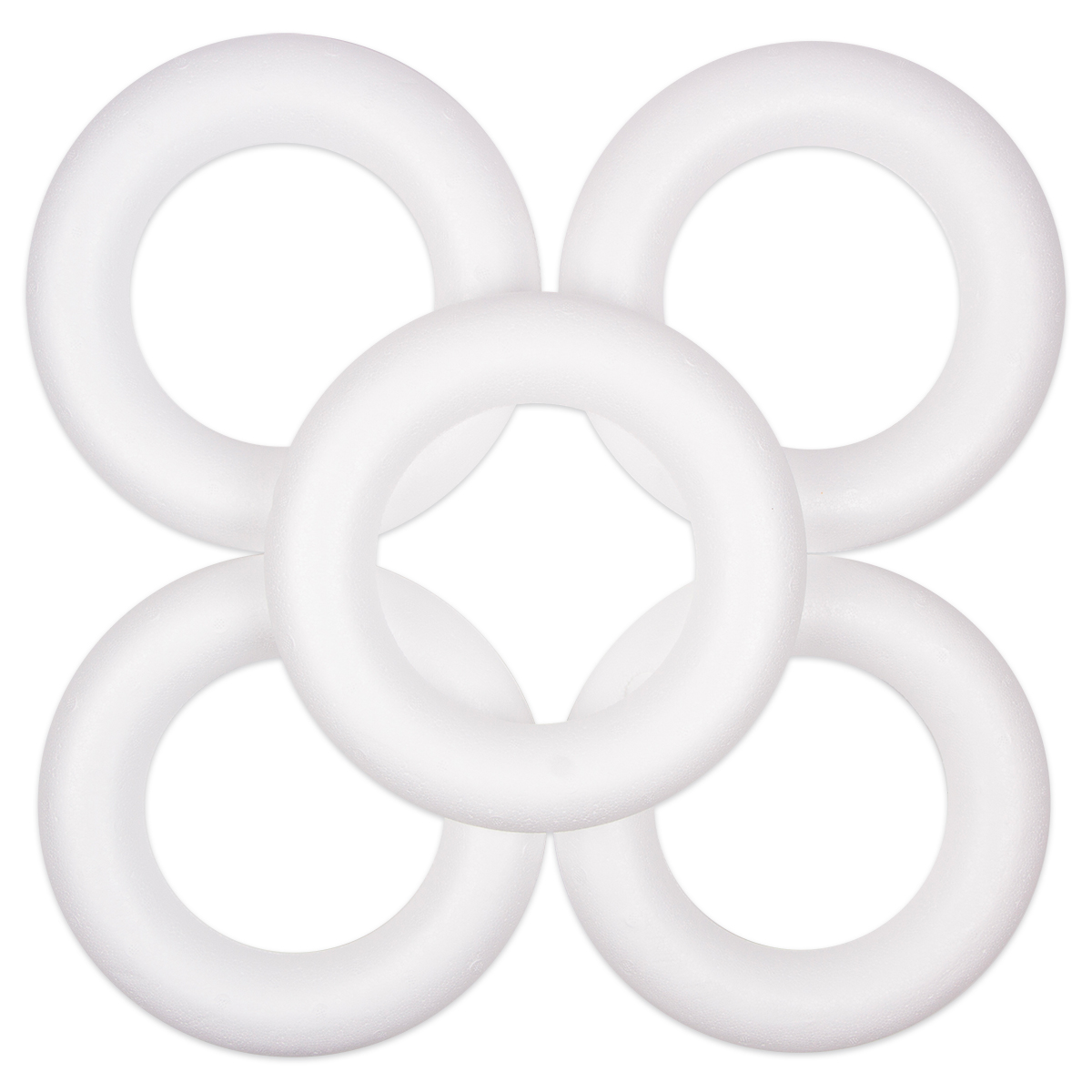 Styropor-Ringe weiß voll Ø 22cm 5 St.