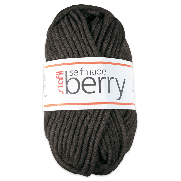Wolle Berry 6-7mm 50g anthrazit melange