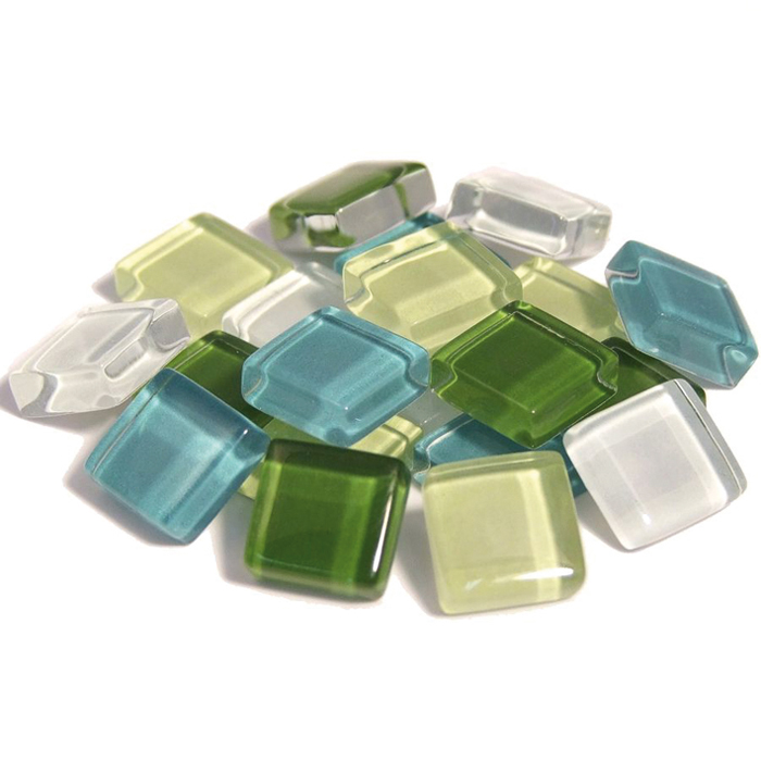 56600239e2PtNn18FCs2T Mosaik Soft-Glas 10x10x4mm 1kg grün mix