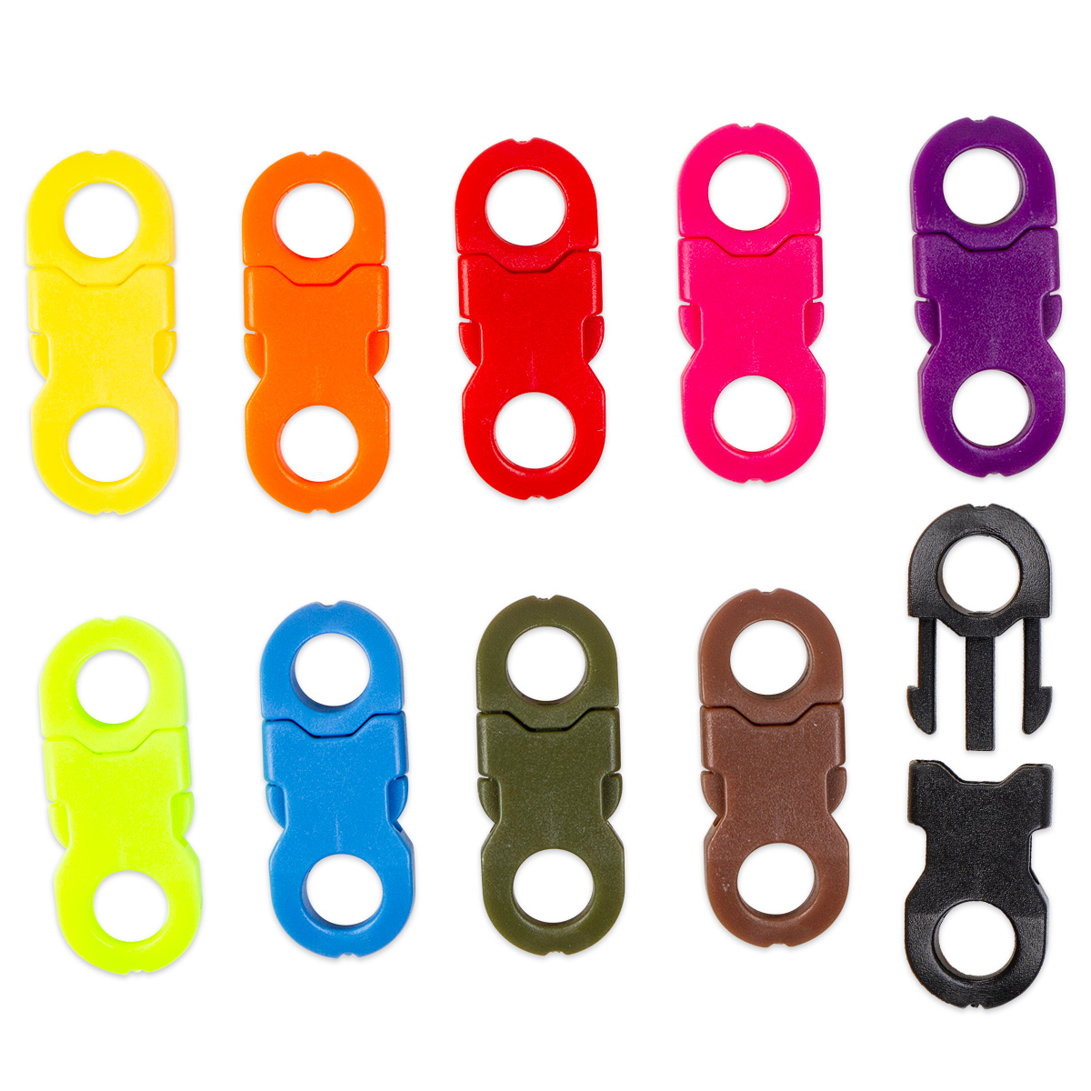 Mini-Steckverschlüsse Kunststoff 5mm 10 St./Farben