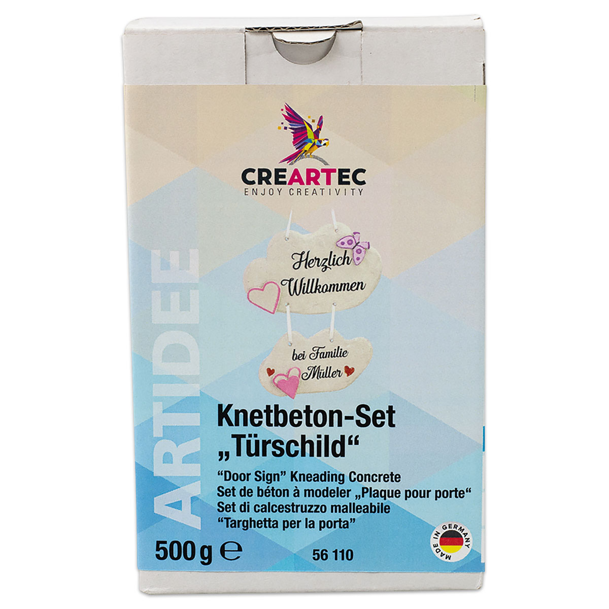 Knetbeton-Set Türschild