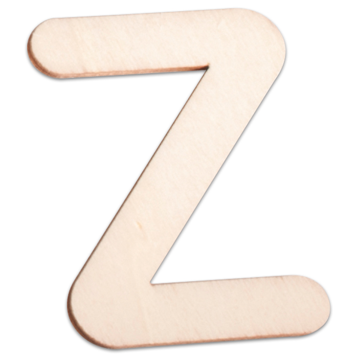 Holzbuchstabe Z ca. 3mm 6cm hoch natur