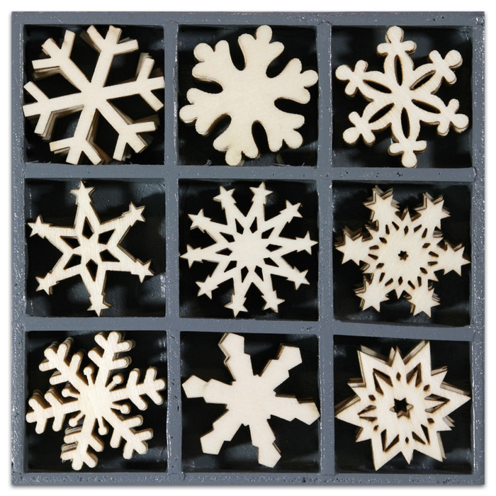 52821005PoQJo5ZwfLJnd Mini-Holzornamente Kristalle 45 St. natur