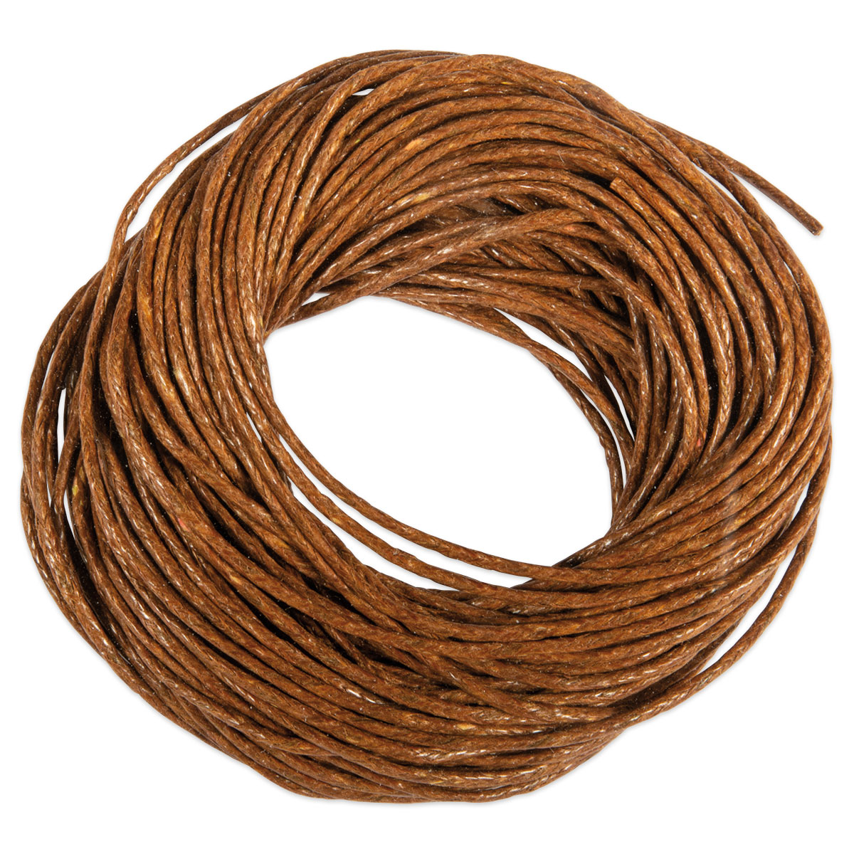 Kordel gewachst 1mm 10m braun