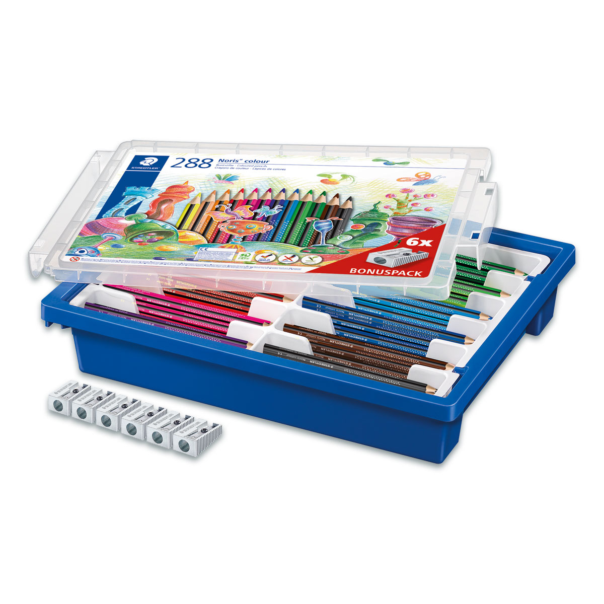 Noris colour 187 Mine 3mm 288 Farbstifte/12 Farben