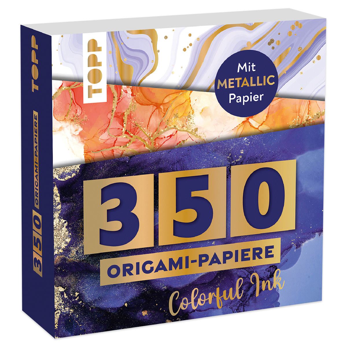 350 Origami-Papiere 80g/m² 14x14cm Colorful Ink
