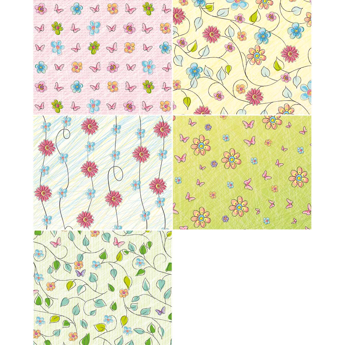 Transparentpapier-Set Blütenzauber