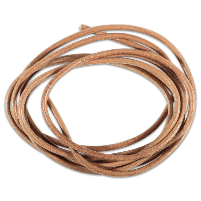 Ziegenlederriemchen rund 1,5mm 1m natur