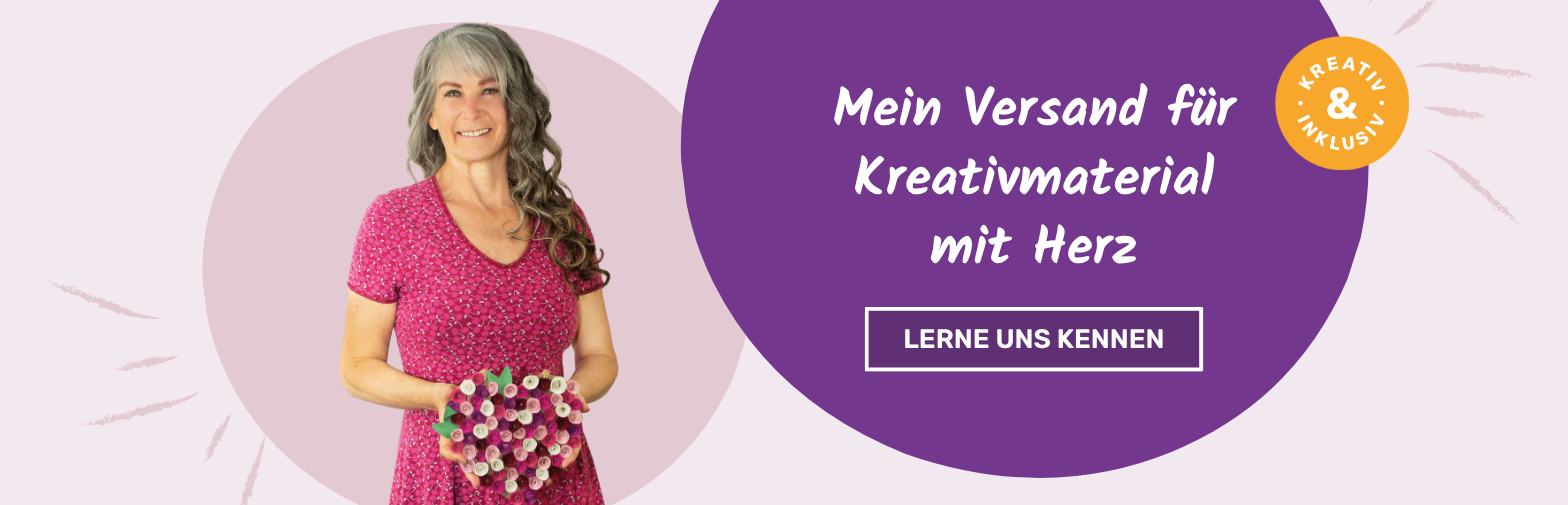 Mein Versand für Kreativmaterial mit Herz - zur Seite "Über uns"