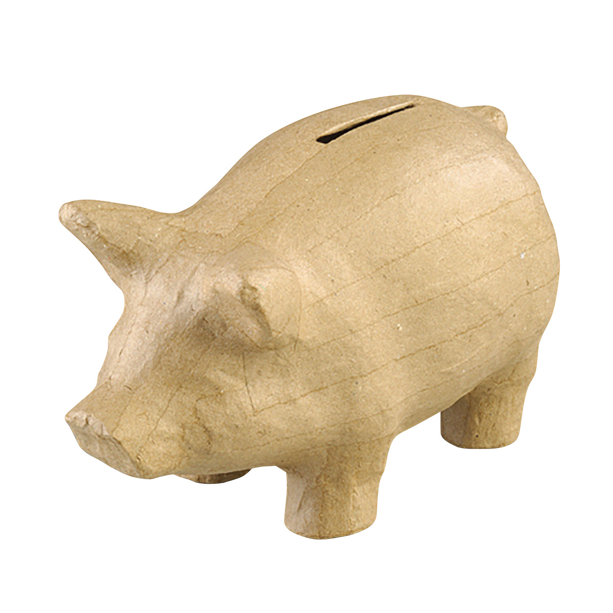 3D-Spardose Schwein Pappe ca. 16,5x8x10cm natur
