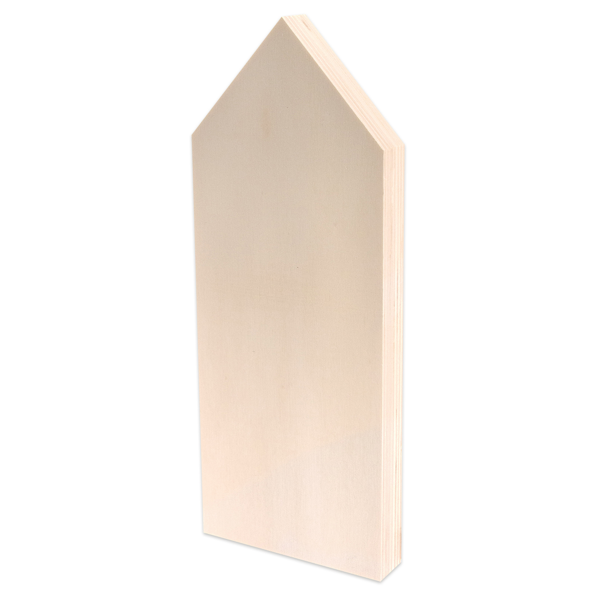 Holzhaus flach 23x9x1,8cm natur