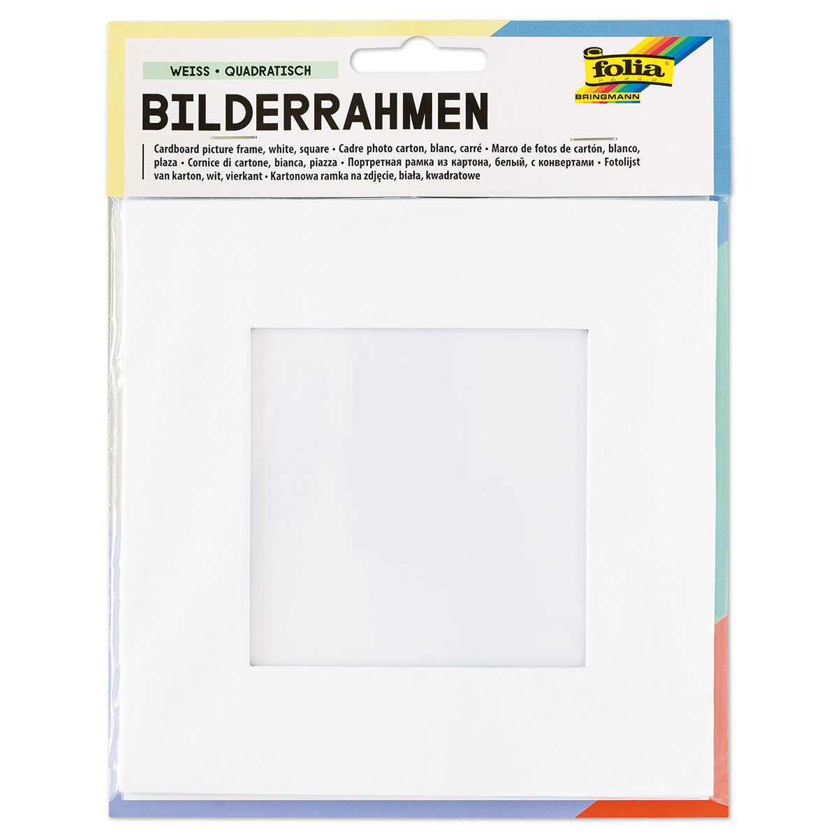 Bilderrahmen Pappe 16,6x16,6cm weiß