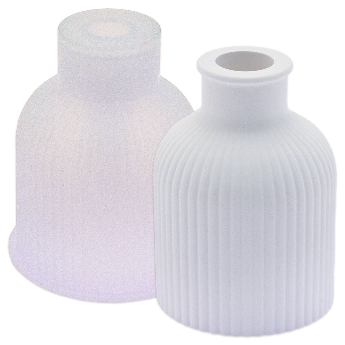 Silikonform Vase Ø 3,7cm 7x9,8cm gerillt