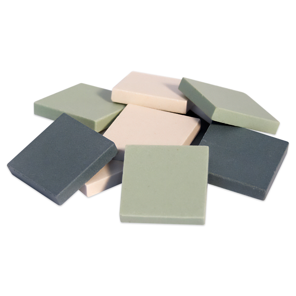 Ceraton Mosaiksteine 20x20x4mm 750g grün mix Ceraton Mosaiksteine 20x20x4mm 750g grün mix