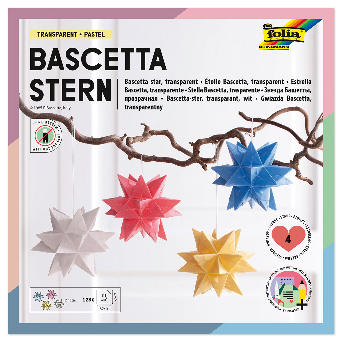 Bascetta-Stern ca. Ø 10cm 128 Bl. Pastell
