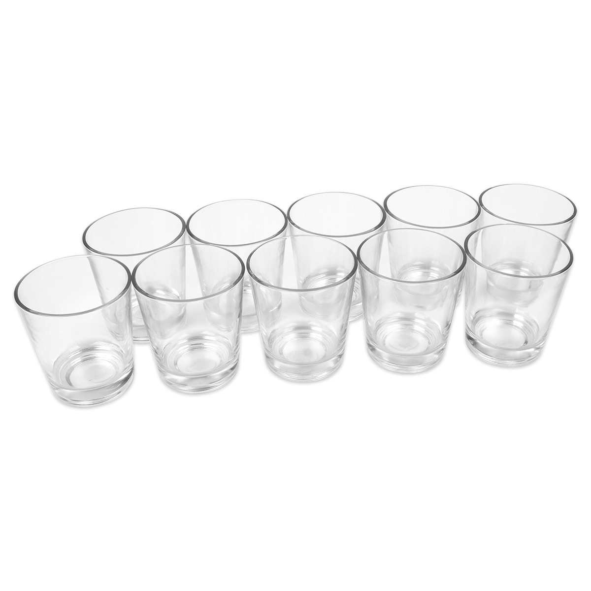 Großpackung Teelichtglas/Kerzenglas konisch 10 St.
