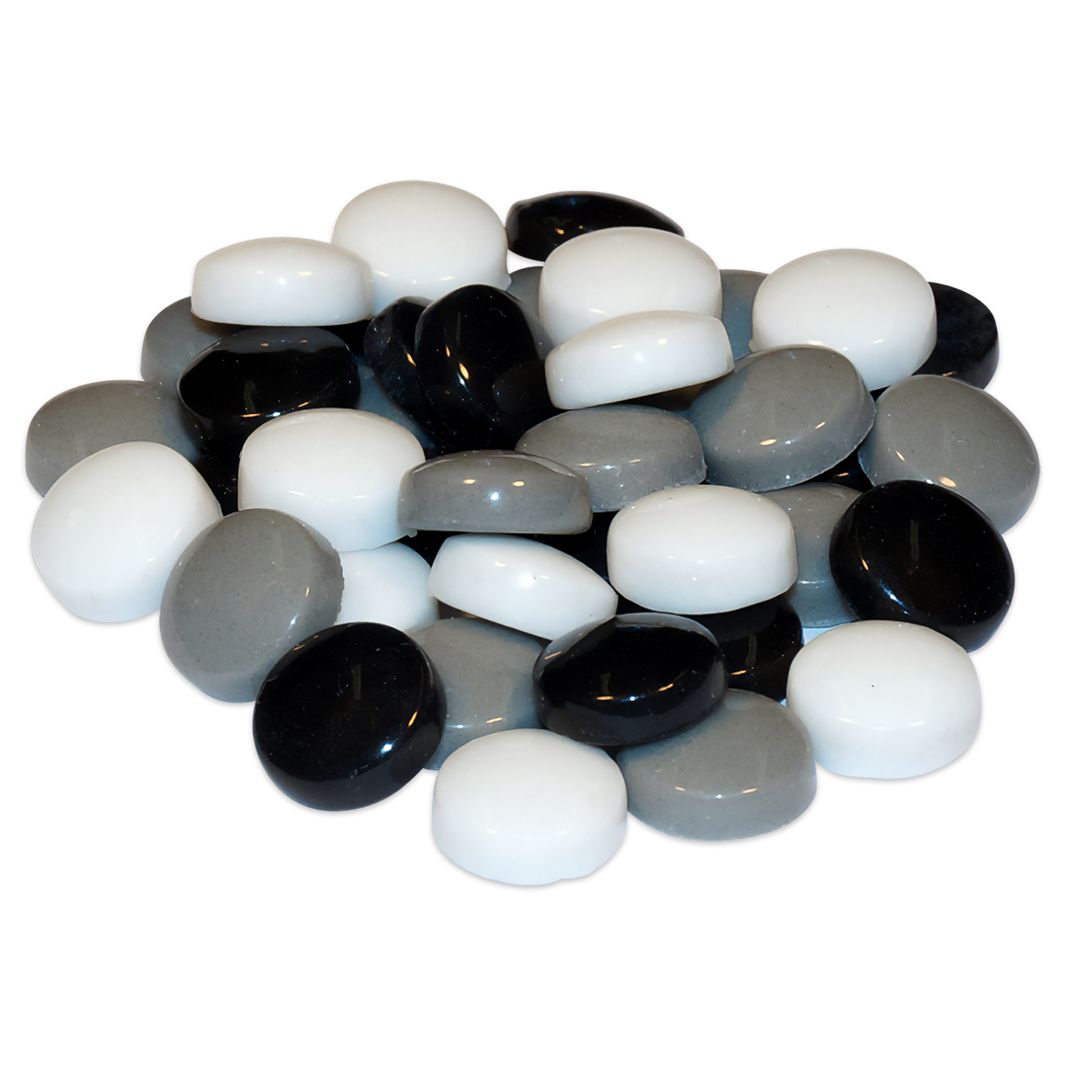 Fantasy-Glasmosaik Ø12mm 4mm 200g grau mix Fantasy-Glasmosaik Ø12mm 4mm 200g grau mix