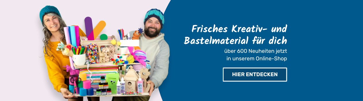 Frisches Kreativ- und Bastelmaterial für dich - zur Kategorie "Neuheiten"