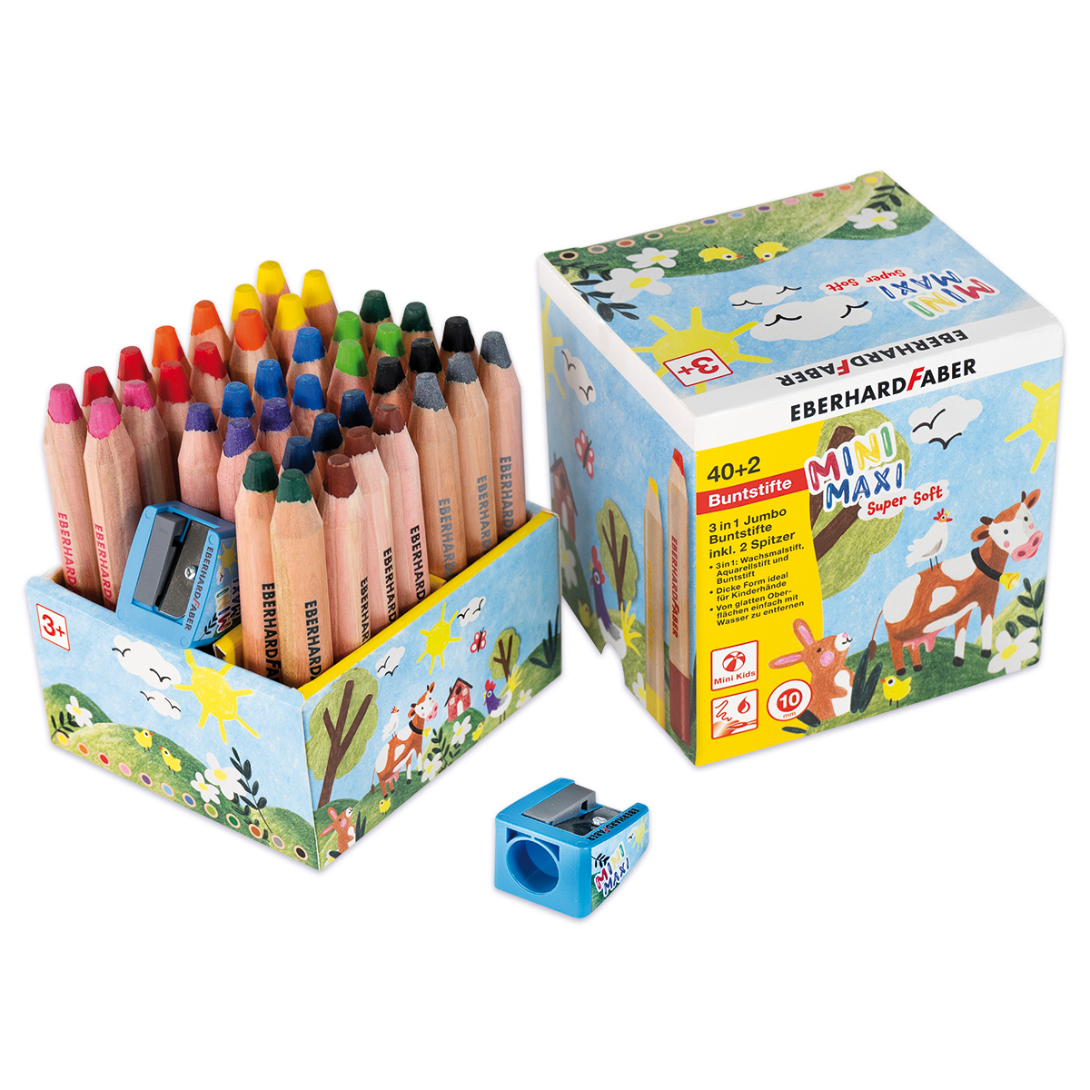 MiniMaxi 3in1 Jumbo Buntstifte Mine 10mm 40 St./Farben