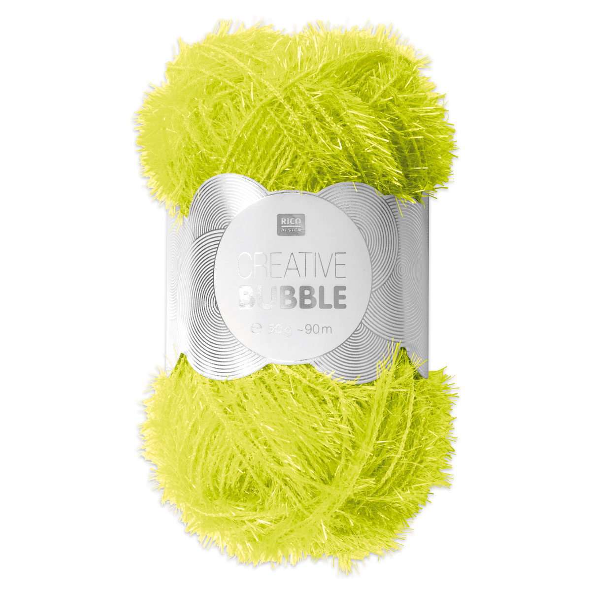 Creative Bubble Wolle 50g ca. 90m neongelb
