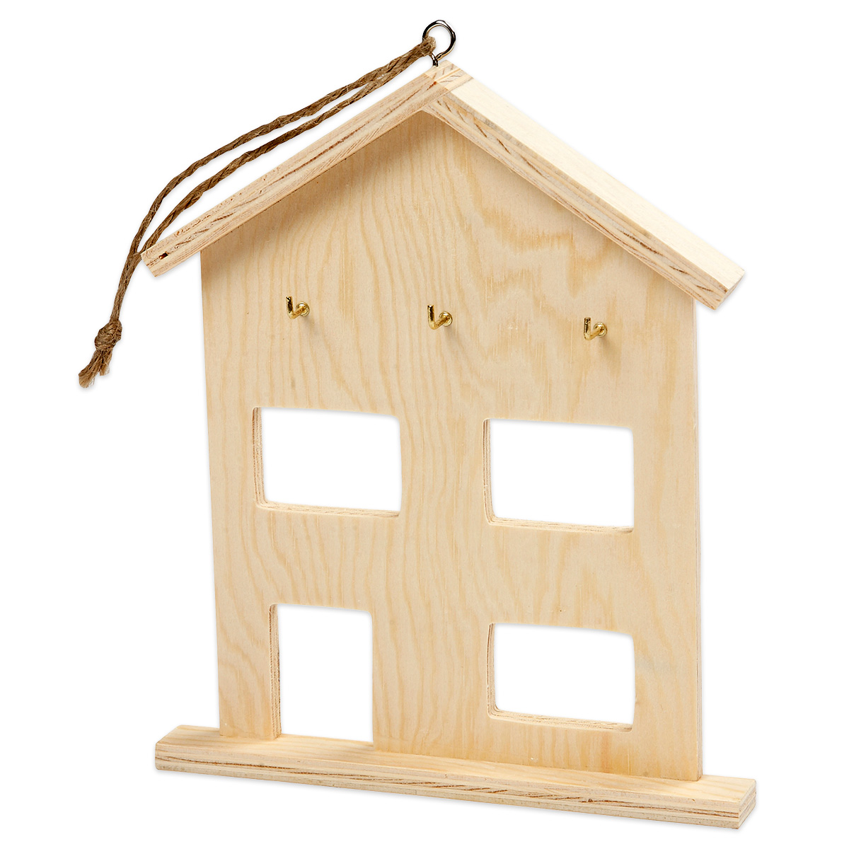 Schlüsselhaus Sperrholz ca. 20x2x17cm natur