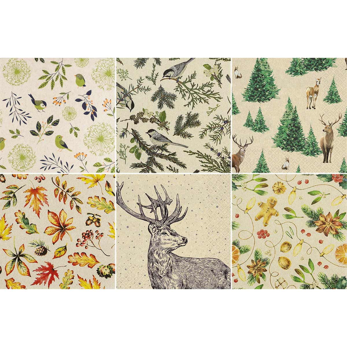 Serviettenset 33x33cm 6x2 St. ECO LINE
