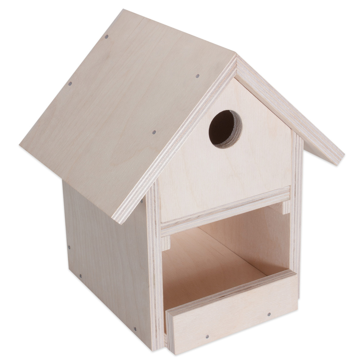 Holzbausatz Vogelhaus  22x14x12 cm natur