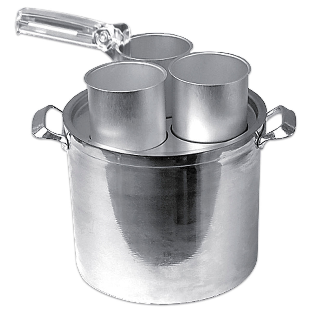 Wachsschmelztopf Ø 22cm mit 3 Schmelzgefäßen Gr. 1