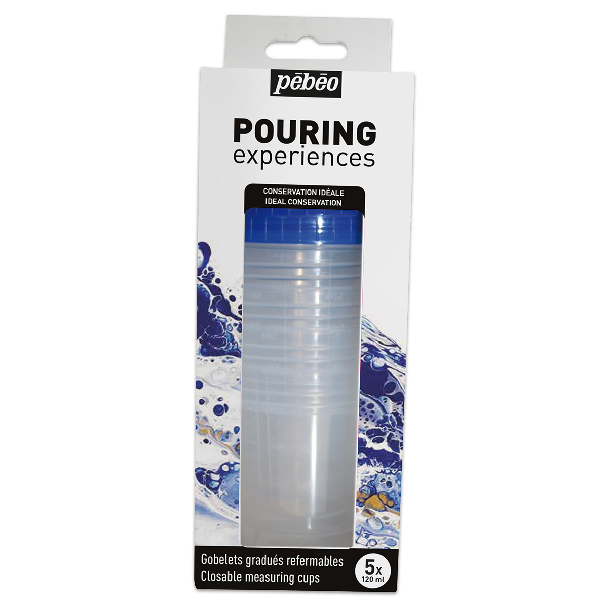 Pouring experiences Messbecher mit Deckel 5 St.