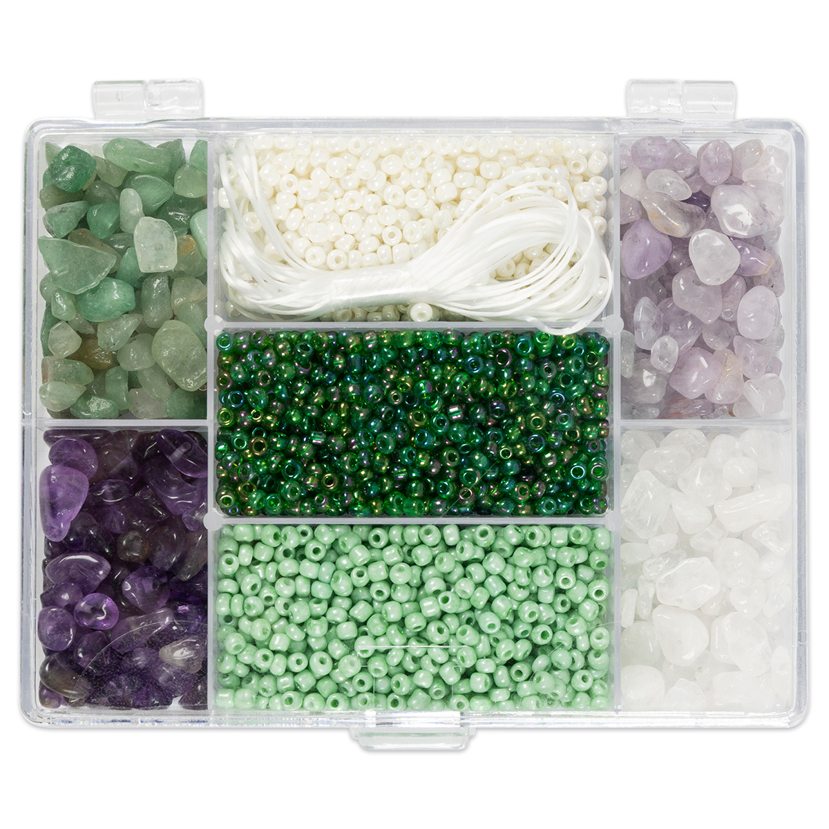 Mini-Kreativset Mix Schmuck Kristalle grün-/lilatöne