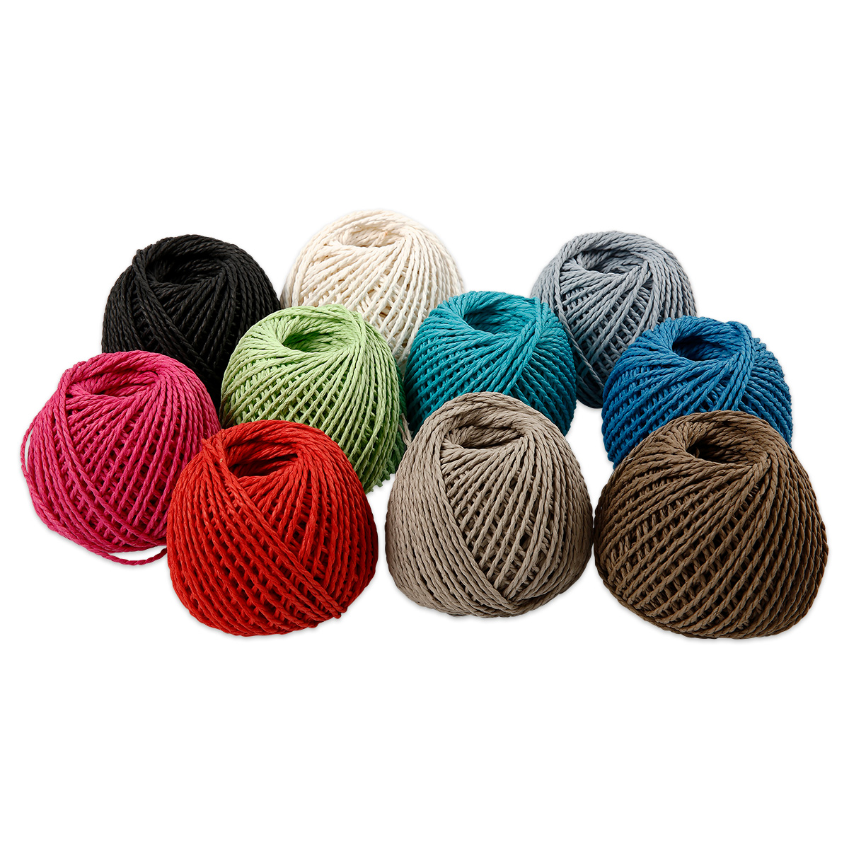 50341735ywACxQt3VPe9k Papiergarn-Sortiment Ø 2,5-3mm 10 Farben à 150g