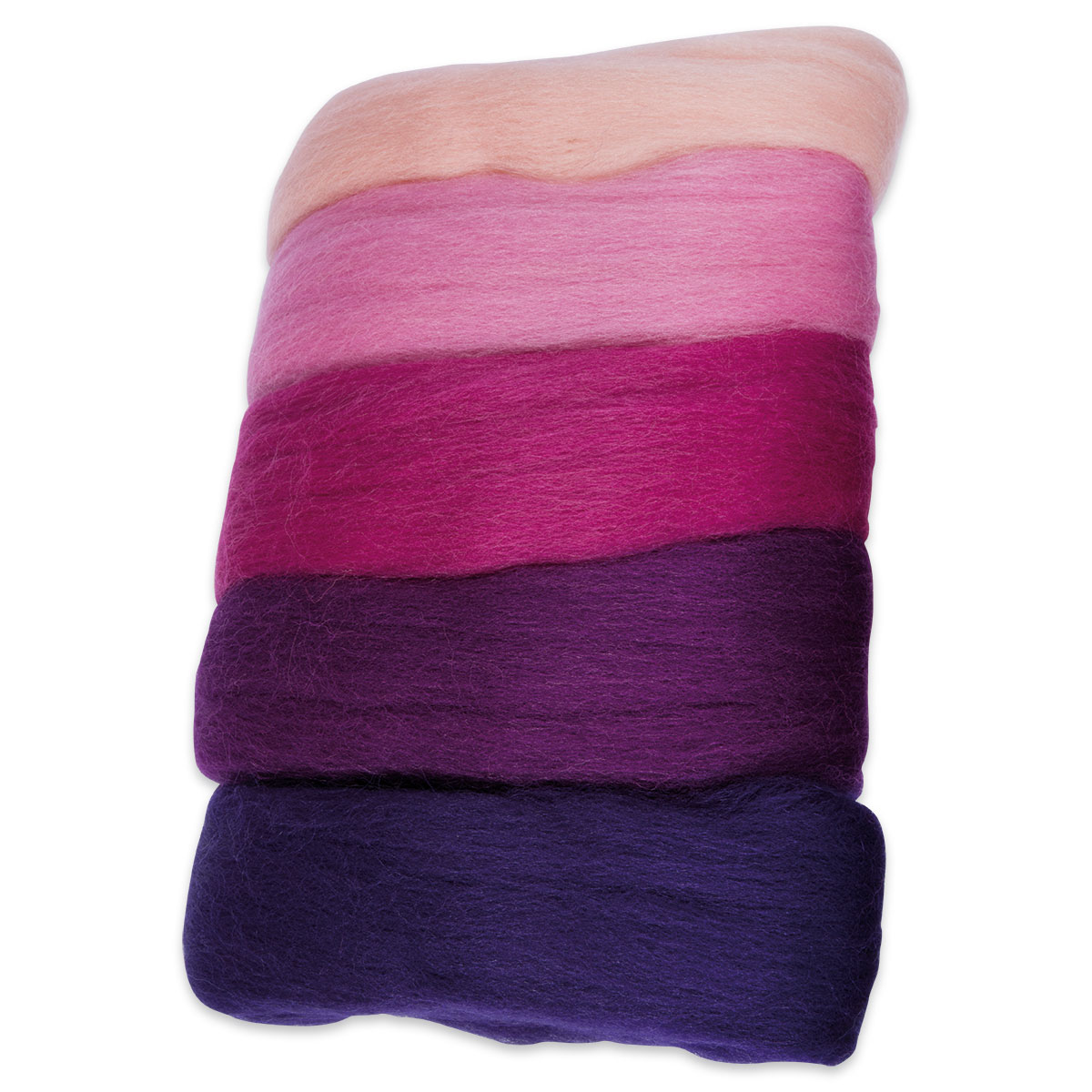 Kammzugwolle Merino 50g rosa/lilaton