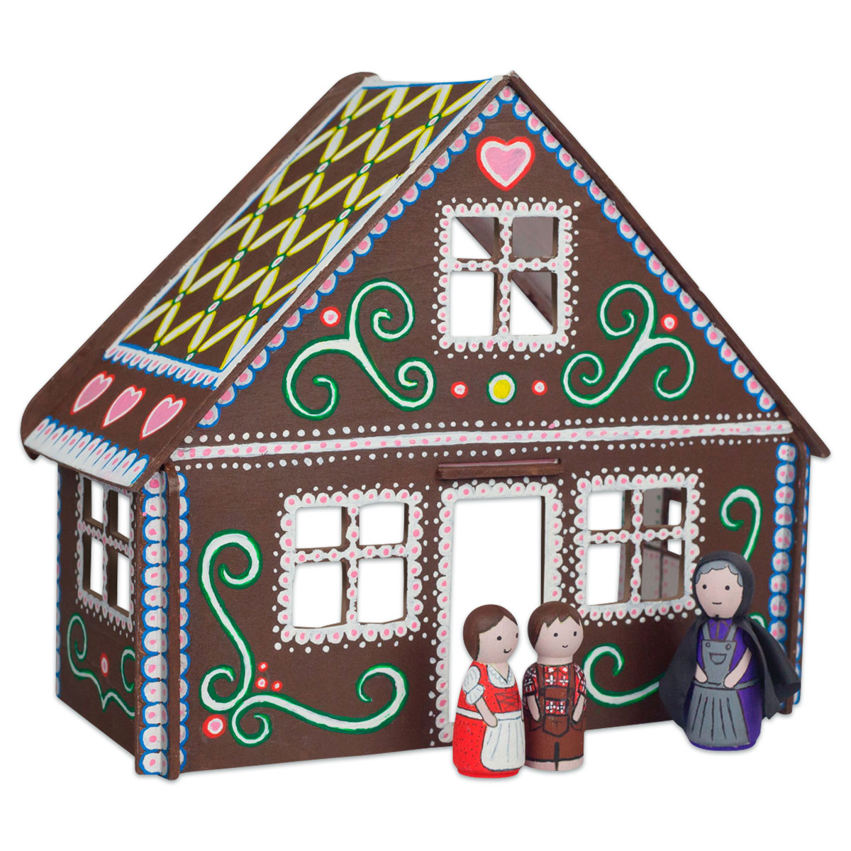 58708801_3 Holzbausatz Puppenhaus ca. 20x10x18cm 7 Teile