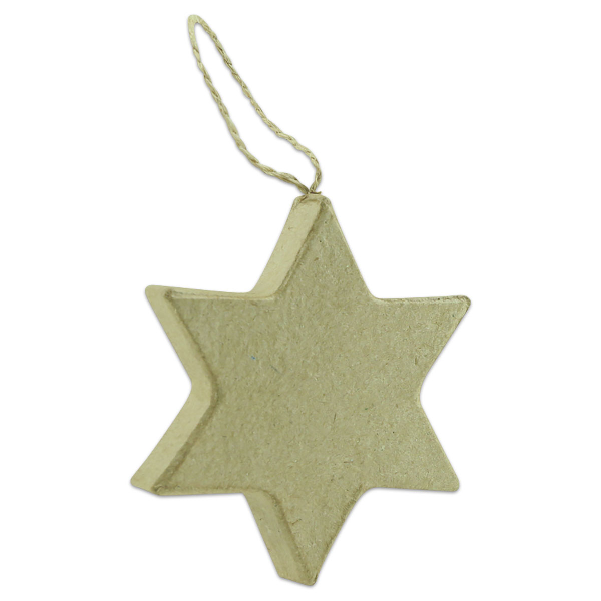 Stern-Anhänger Pappmaché 7,4x1cm flach 10 St.