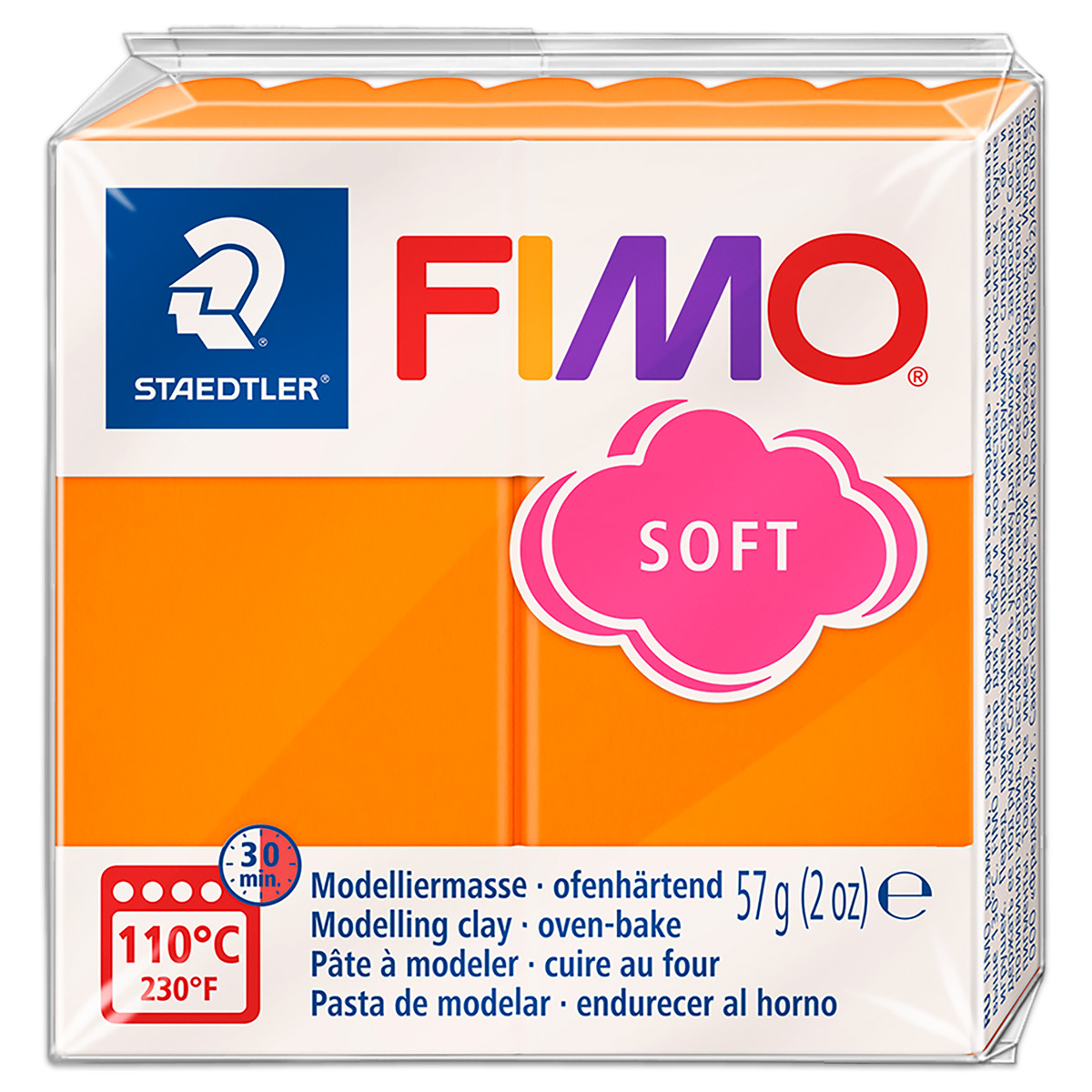 FIMO soft 55x55x15mm 57g mandarine