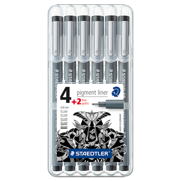 53230806eo1bHnr8jb8Py Pigment-Liner 4+2 Fineliner schwarz