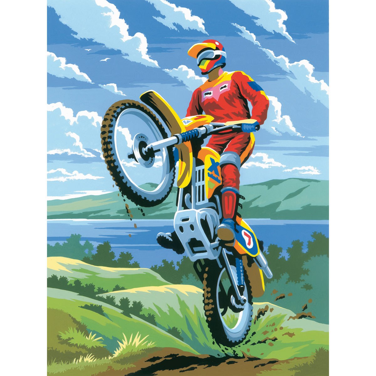 Malen nach Zahlen 22,2x29,8cm Motorcross