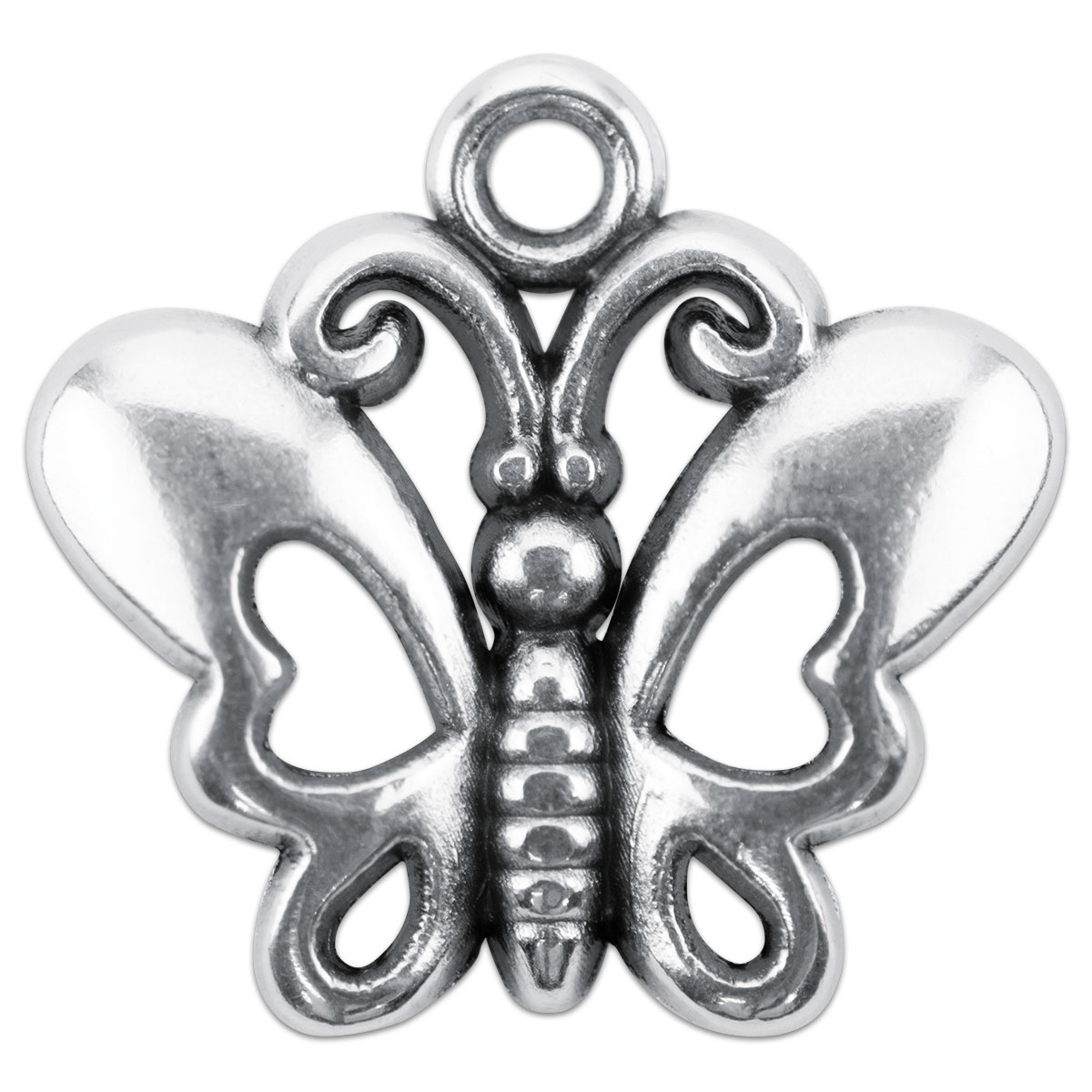 Metallanhänger Schmetterling ca. 20x21mm