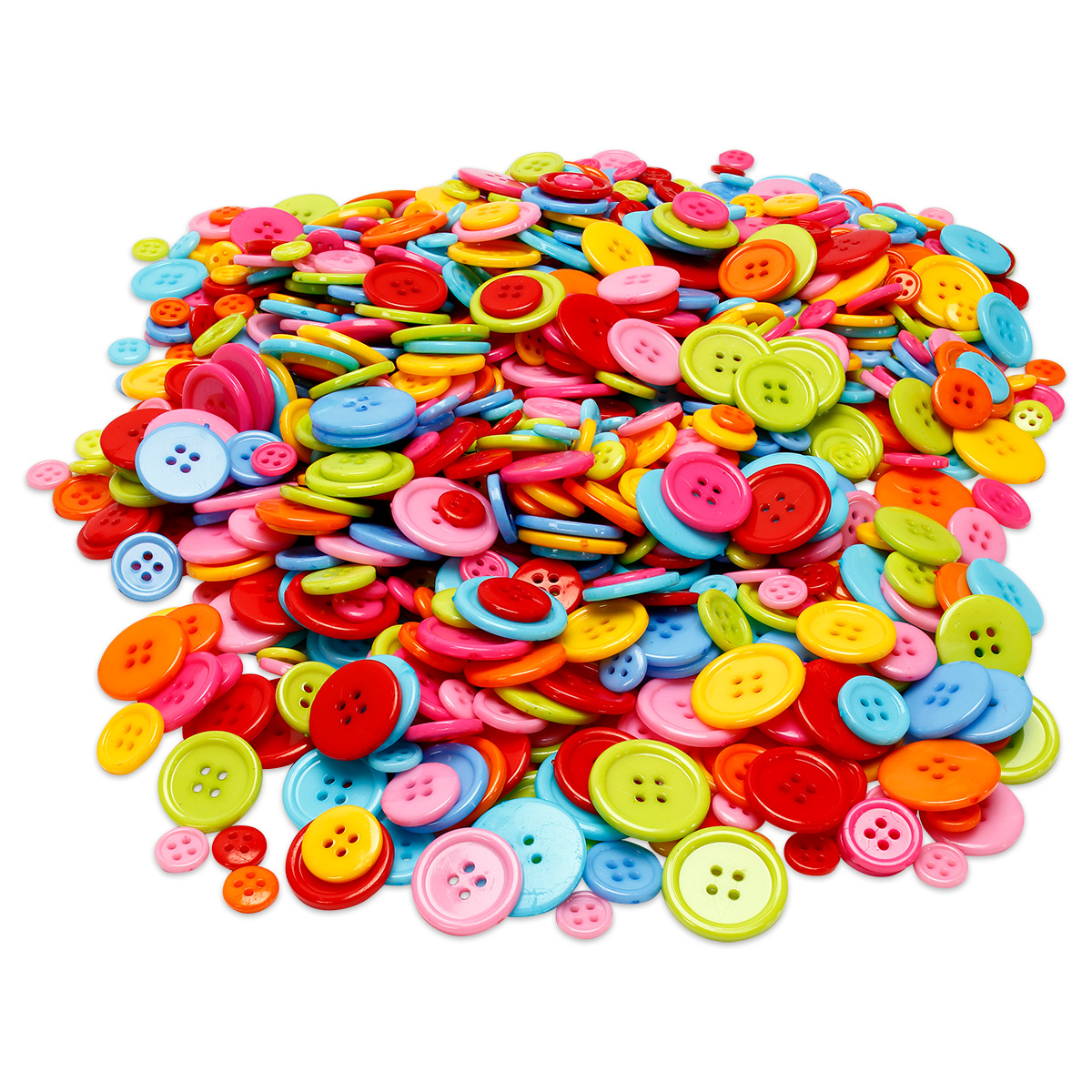Knöpfe-Mix 10/15/20/22mm 500g bunt