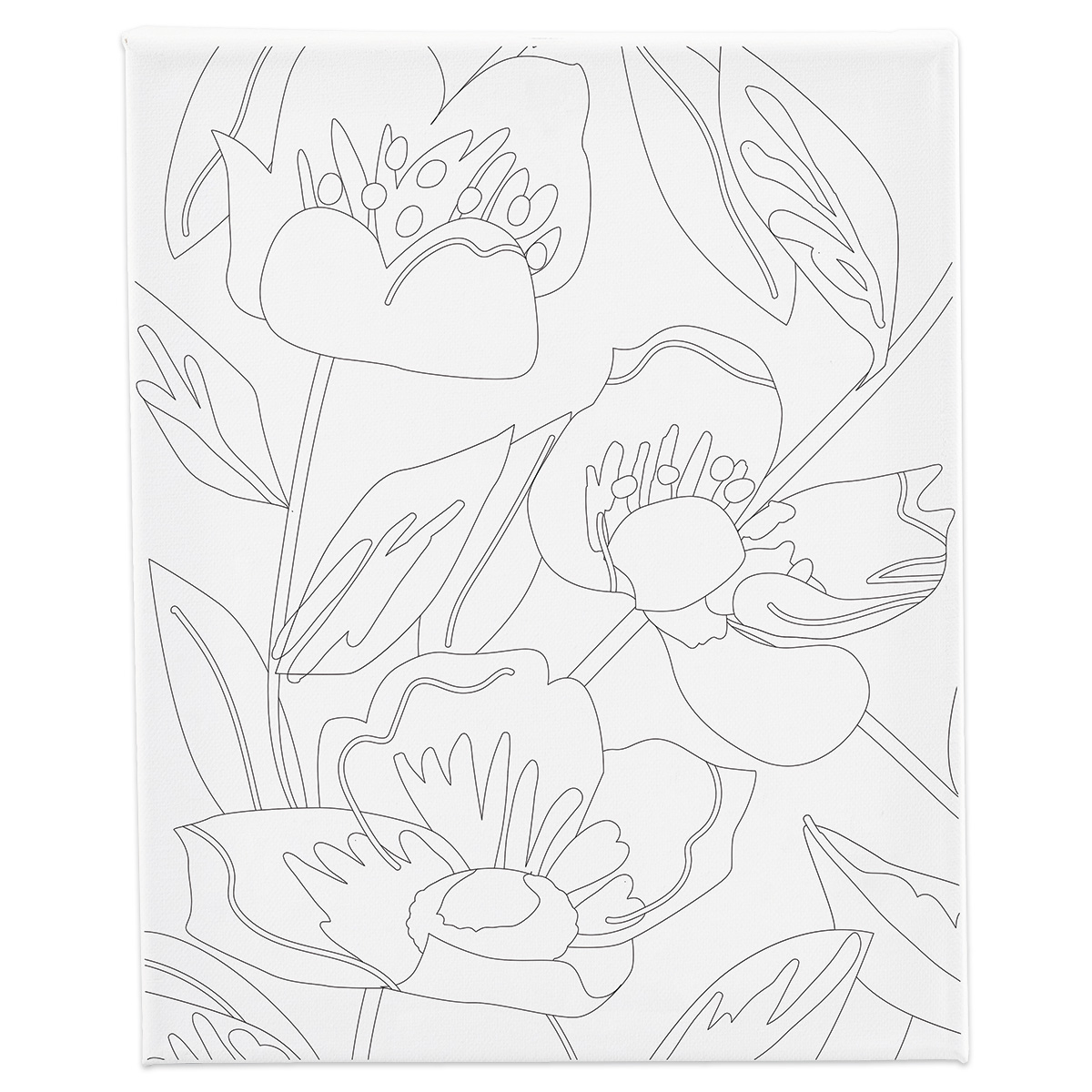bedruckter Keilrahmen 24x30x1,6cm Mohnblumen