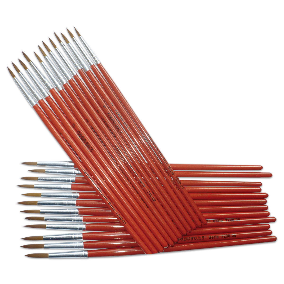 Pinsel Ponex-Synthetikhaar rund 24er-Set