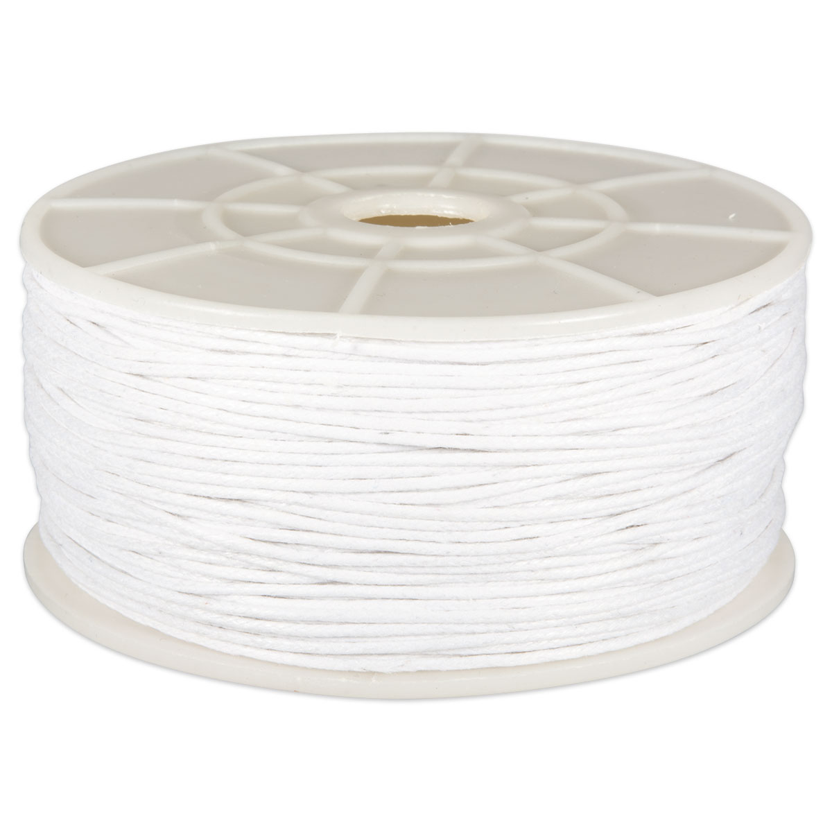 Kordel gewachst 1mm 80m weiß