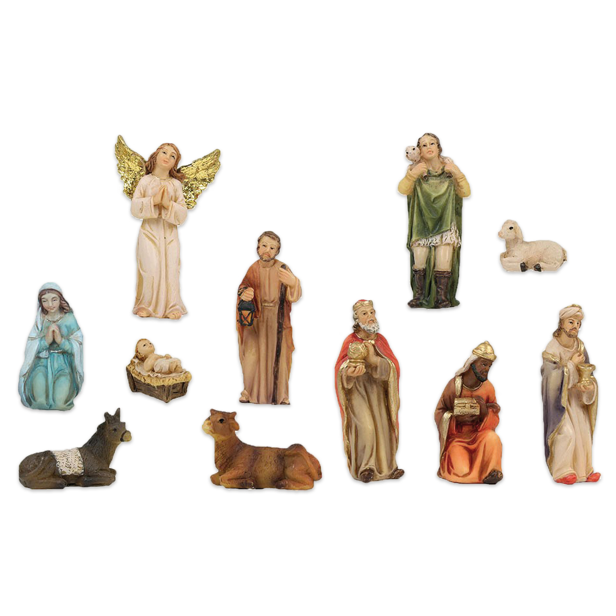 Krippenfiguren Set ca. 2,5- 6 cm 11-teilig