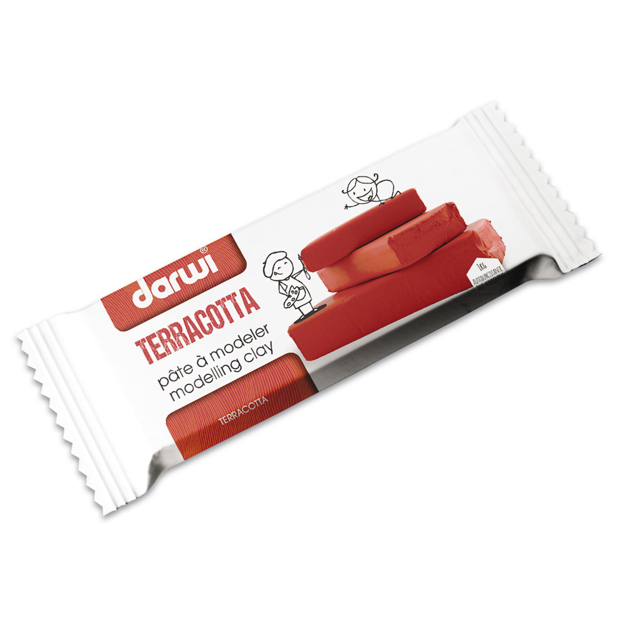 Modelliermasse Darwi 1kg terracotta