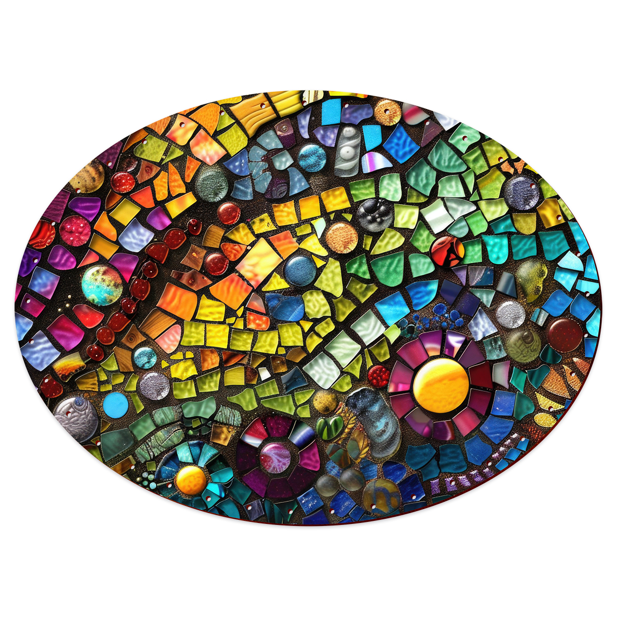 Korbflechtboden Holz 3mm 29x21,5cm oval Mosaik