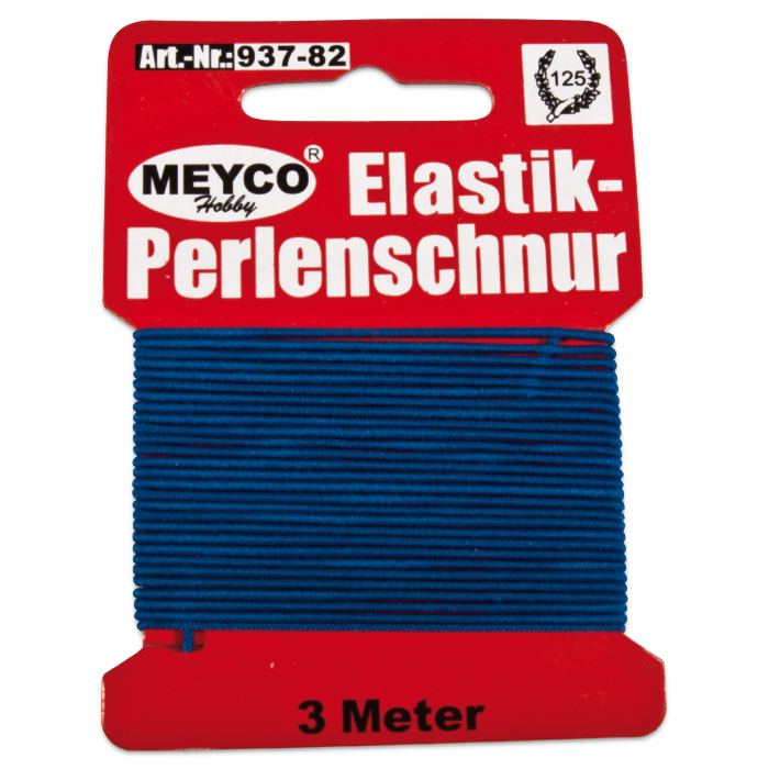 Elastik-Perlenschnur 0,9-1mm 3m blau