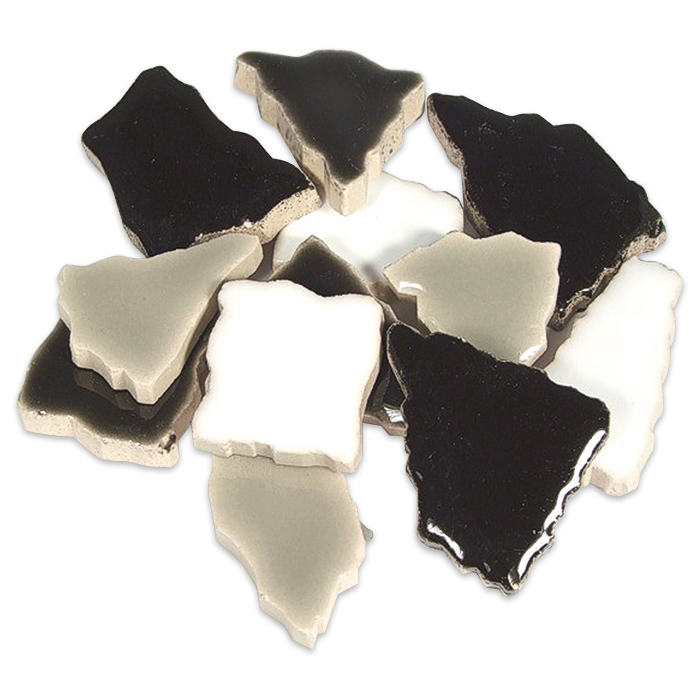 56600019EqwtmqKtwniMF Flip-Keramik 2-6cm 750g ca. 65 Steine grau mix