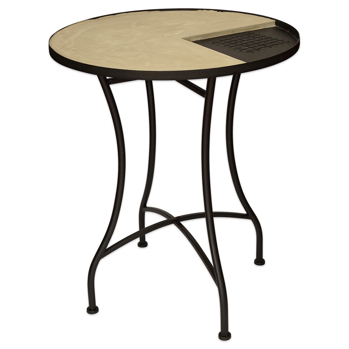 56602200_1 Mosaiktisch rund Metall Ø 60x70cm schwarz